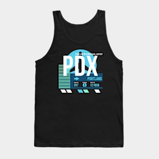 Portland (PDX) Airport Code Baggage Tag Tank Top